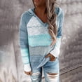 thumbnail image 2 of Sudadera con capucha para mujer, suéteres con bloque de color, manga larga, sudaderas con capucha, 2 of 3