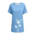 thumbnail image 4 of Zmoon T-Shirt Long Décontracté pour Femmes Col Rond Couleur Unie avec Poche, 4 of 4