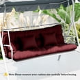 thumbnail image 3 of Coussins de Chaise Intérieur Extérieur avec Dossier, Oreillers, pour Jardin, Rouge Vin, 3 of 10