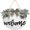 white, variant on DEBGFS Welcome Sign Welcome Front Door Round Wood Sign Hanging Welcome Sign for Farmhouse Porch Welcome Sign Front Door Decoration,brown
