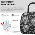 thumbnail image 3 of Skull and Butterfly Gothic Pattern Insulated Leakproof Lunch Box for Work, Lunch Bag for Women Men, Loncheras Para Mujer for Beach Travel Picnic Camping, 3 of 6