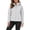 Gray, variant on Women's Waterproof Hooded Softshell Jacket Winter Warm Zip Up Windproof Coat with Pockets Outdoor Hiking Outerwear for Women Travel Work Daily Wear