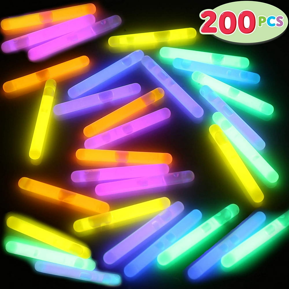 Ottoy 200 Pcs Mini Glow Sticks Bulk with 8 Colors for Glow