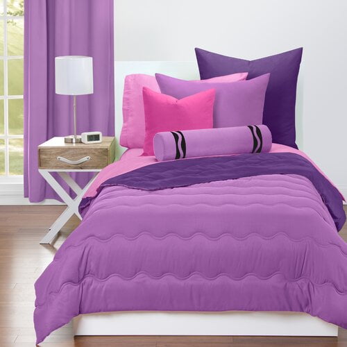 Crayola Vivid Violet and Royal Purple Reversible Comforter Set ...