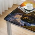 thumbnail image 5 of nygtbtfer Green Personalized Tablecloths, Landscape Printed Tablecloth Customized Design Polyester Spill Proof Washable Table Cover for Party Holiday Dinner Picnic, Camping, 46*46, 5 of 8