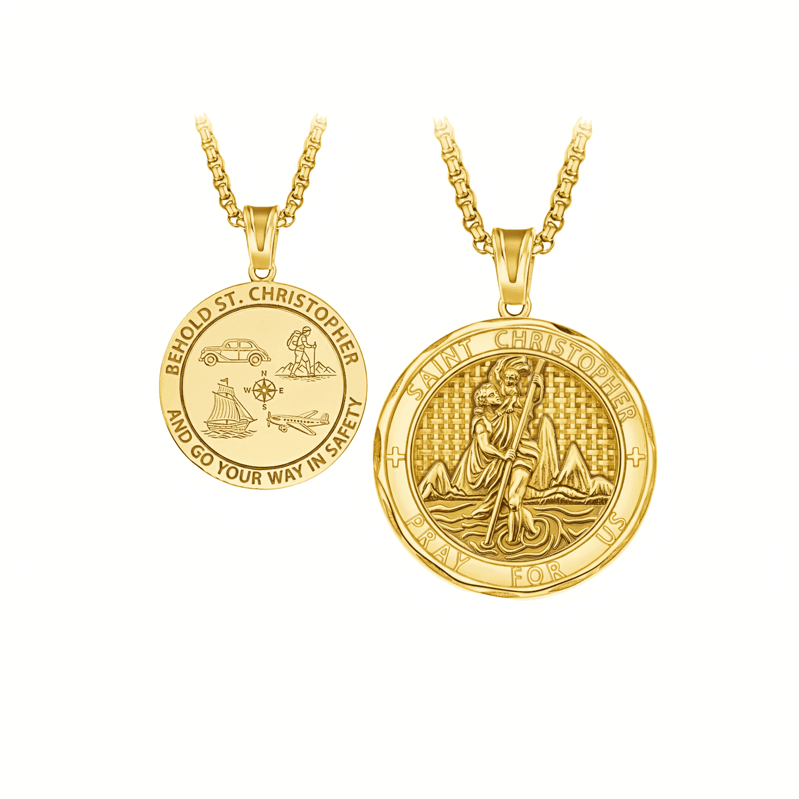 Brilliance Fine Jewelry 10K Yellow and White Gold Crucifix Cross