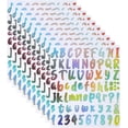 thumbnail image 1 of 10 hojas de pegatinas de números del alfabeto, etiquetas autoadhesivas de PVC, pegatinas de letras mayúsculas de colores, kit de letras y números de vinilo para álbumes de recortes, calcomanías, 1 of 8