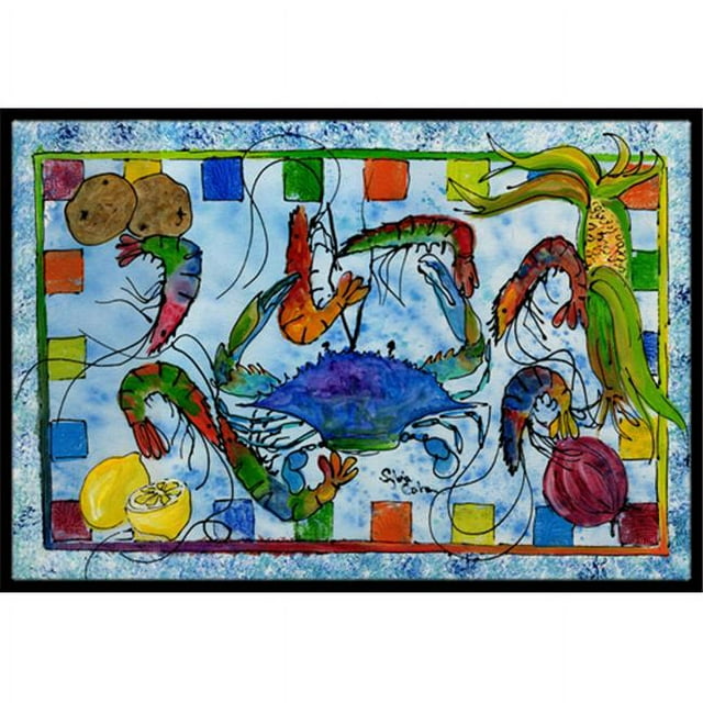 Carolines Treasures 8066-MAT Tapis Intérieur Ou Extérieur Crabe - 18 x 27 Po.