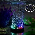 thumbnail image 1 of Underwater night light with multicolor LED bubbles for aquarium, aquarium air diffuser stone disc, round bubbler with automatic color change., 1 of 4