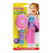 Nuby "Bubbly Bunny" Brush & Comb - pink, one size