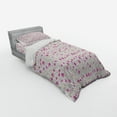 thumbnail image 3 of Ambesonne Vintage Bedding Set 4 Pcs, Girly Curly Stems, Queen, Pink Reseda Green, 3 of 3