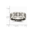 thumbnail image 6 of Solid Titanium Flat 8mm Men's Laser Design Wedding Band Ring Size 12.5, 6 of 7