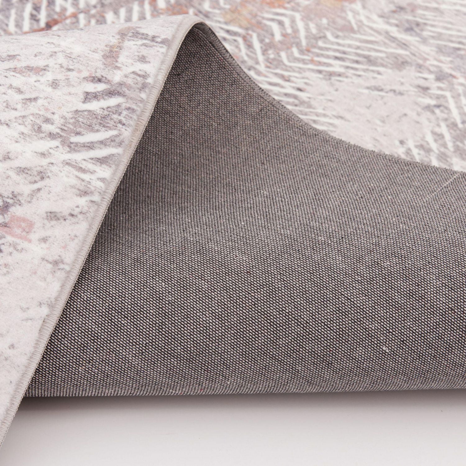 Tapis tissé gris clair et violet clair Banburry