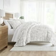 thumbnail image 4 of Noble Linens 2-Piece Light Gray Distressed Field Print Comforter Set, Twin/TwinXL, 4 of 13