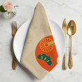 thumbnail image 2 of Khaki Gourd Cloth Napkins, Floral Modern Art Red Beige Washable and Reusable Dinner Napkins Set of 6, Table Napkin for Kitchen Party Birthday Wedding Hotel Housewarming 20"x20", 2 of 9
