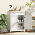 thumbnail image 2 of kleankin Bathroom Storage Cabinet with 2 Doors, 2 Drawers, Adjustable Shelf, 2 of 10