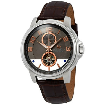 - Lucien Piccard Open Heart Automatic Grey Dial Men's Watch LP-28001A-014RA-BRW