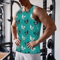 thumbnail image 5 of Balery Funny Chicken Pattern Men's Workout Tank Top Gym Muscle Tee Fitness Bodybuilding Sleeveless T Shirt Quick Dry Fit Muscle Tank Top Slim-Fit Tank-4X-Large, 5 of 7