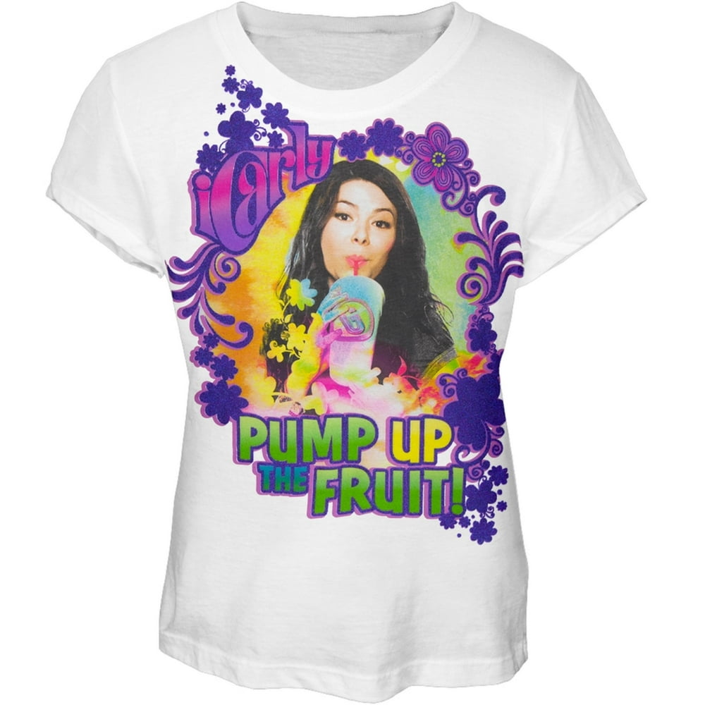 iCarly iCarly Pump Up The Fruit Girls Youth White TShirt Youth