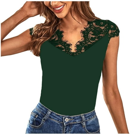 

YDKZYMD Dark Green Workout Loose Tanks for Women Elegant Womens Maternity Tops Sleeveless Basic Solid Color Oversized T Shirts Women Plus Size Slim Sexy Trendy Blouses and Tops 3XL