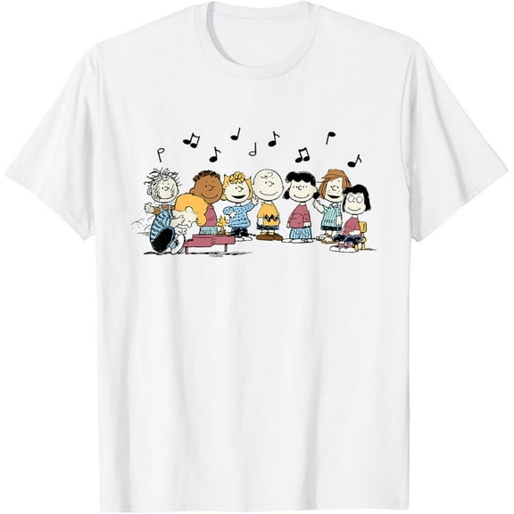 Schroeder Pigpen Franklin Lucy Charlie Sally Tee – Peanuts-Inspired Music Shirt