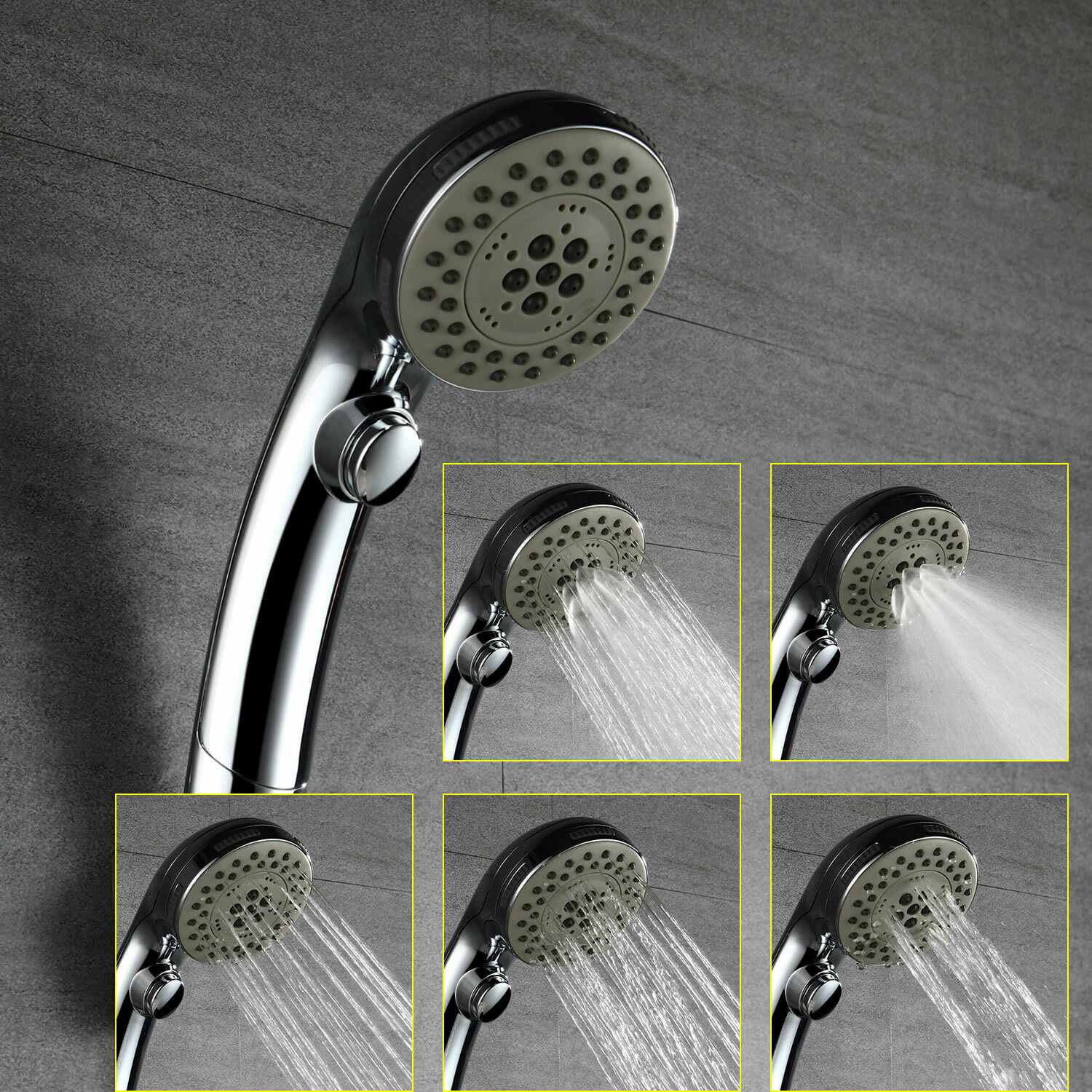JOMOO Square Ultra Thin Stainless Steel 10 inch Rain Shower Head TPR Nozzle Chrome Finish