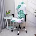 thumbnail image 4 of pitrice Swivel Computer Gaming Chair Cover Stretch Armchair Cover Green Leaf, 4 of 9