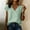 Green women's v neck wrap top a1, variant on Women's V Neck Short Sleeve Wrap Top Cotton Linen Casual Blouse Solid Basic Tee Shirt Party Wear Summer Fashion, Orange L