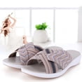 thumbnail image 3 of FLhrweasw Sandalias Deslizantes para Mujer Sandalias Cuña Con Plataforma Y Correa Cruzada Ligeras (38 Beige), 3 of 9
