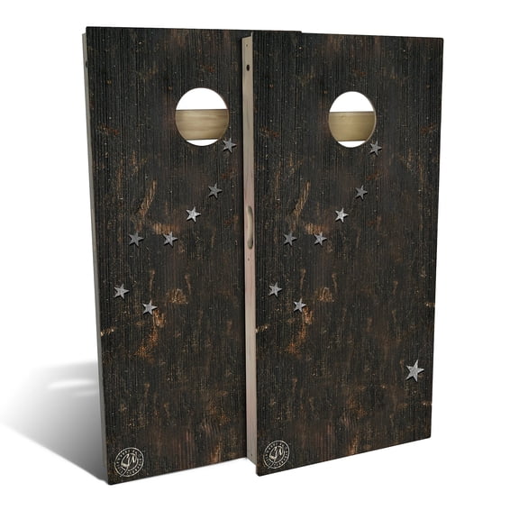 Skip's Garage | Alaska Flag Vintage Cornhole Board Set | Includes Boards & Bags | Choose Your Size & Accessories