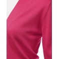 thumbnail image 4 of Doublju Women's 3/4 Sleeve Open Front Cropped Cardigan Sweaters (Plus Size Available), 4 of 4