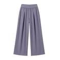 thumbnail image 4 of Mifsaly Wide Leg Track Pants Women High Waisted Pleated Athletic Pant Lightweight Breathable Flowy Casual Daily Wear Workout Clothes with Pockets Gray,XL, 4 of 7