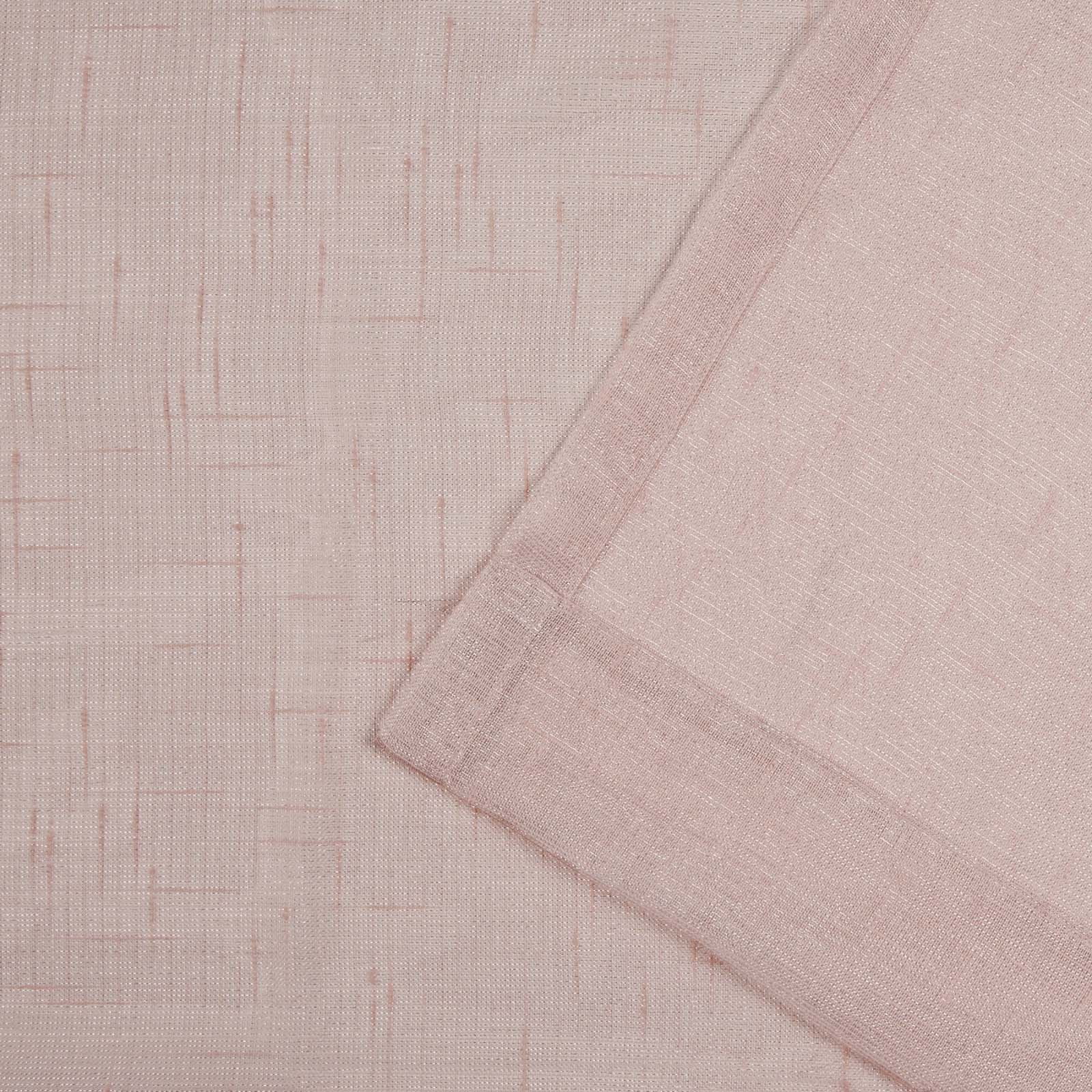 Nicole Miller Iceland Metallic Sheer Grommet Top Curtain Panel Pair, 54"x84", Blush