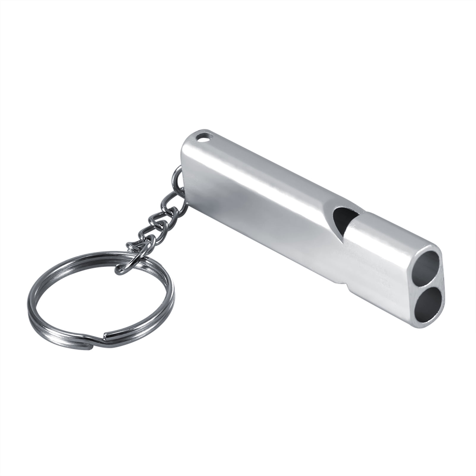 2PCS Stainless Steel Dog Training Whistle with Key Ring for Parrots Cats and Dogs, Random Color Portable Pet Obedience Sound Pitch Tool (4.3 inches / 11 cm)--