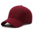thumbnail image 1 of Solid Color Hat Female Face Small Spring And Summer Black Casual And Versatile Baseball Cap Sunshade Sunscreen Cap Man WineRed, 1 of 6