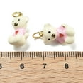 thumbnail image 3 of 3pcs Brass Enamel Pendants with Jump Rings Bear with Heart Charm golden Snow 16.5x10x8.5mm Hole: 3mm, 3 of 3