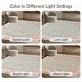 thumbnail image 7 of ODIKA 6'x9' Sage Green Blush Boho Vintage Beige Washable Area Rug Centered Bloom Medallion Pastel Distressed Country Edge for Dining Room, Under Table, Office Décor, Non-Slip Chair-Friendly, 7 of 7