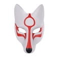 thumbnail image 1 of japonesas de anime Máscara de cosplay de Halloween, 9x11 pulgadas para disfraz de de Halloween Prop Ligero Cómodo de usar Blanco y, 1 of 9