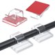 thumbnail image 1 of 60 clips adhesivos para cables, clips de pared para organizar cables, clips resistentes para cables, soportes para pared, debajo del escritorio, luces navideñas, coche, decoraciones, cables de carga, 1 of 5