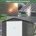 thumbnail image 4 of JAXPETY 8x 12 ft Metal Storage Shed with Lockable Door Steel Roof for Patio, Backyard, Garden, 4 of 14