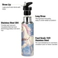 thumbnail image 3 of Unicorns with Christmas Elements Sports Bottle with Straw Stainless Steel Water Jug Portable Thermal Cup Leak-proof 600ML, 3 of 9