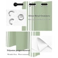 thumbnail image 5 of Sage Green Thermal Insulated Blackout Curtains for Bedroom 84 Length White Striped Room Darkening Curtain 1 Panel Grommet Window Curtain Drape for Living Room Nursery Room, 5 of 7
