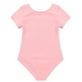 thumbnail image 6 of TiaoBug Kids Girls 2Pcs Ballet Dance Outfits Short Sleeve Leotard with A-Line Wrap Skirt Dancewear 2-14, 6 of 6