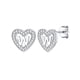thumbnail image 1 of Pendientes de corazón de plata esterlina Silvora con Letra W Pequeños de amor CZ Joyería hipoalergénica, 1 of 8