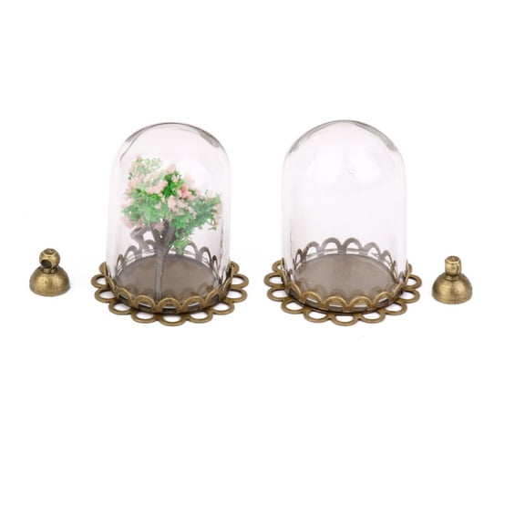 2 Pieces/ Loy Cylinder Pendant Charms Vials