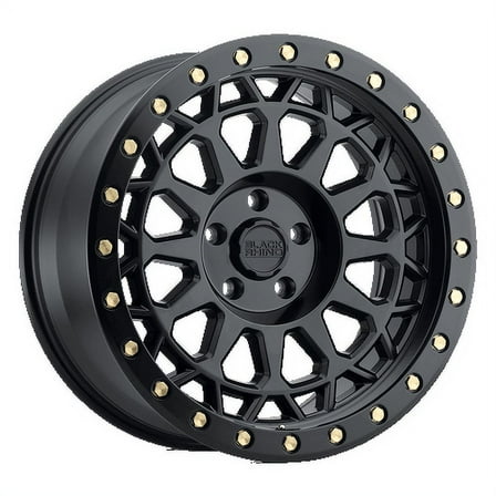 Black Rhino Primm 20X9.5 6X139.7 12Et 76.1Cb Matte Black W/ Brass Bolts Wheel