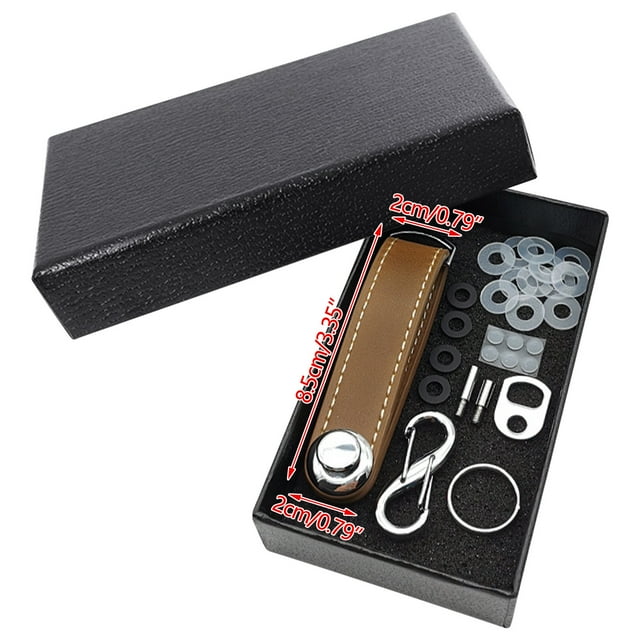Pompotops Leather Key Organizer Creative Key Chain Key Storage Device Key Bag Men And Women Storage Key Bag Clearance