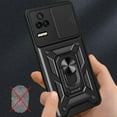 thumbnail image 5 of Sturdy Case for Xiaomi Poco F4 5G with Slide Camera Window, Heavy Duty Protection Phone Cover Case with Ring Stand for Xiaomi Poco F4 SJ Green, 5 of 8