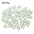 thumbnail image 3 of 60 Pcs Acrylic Heart Rhinestone 12mm Flat Back Plastic Gems Jewelry Stickers for Craft Bead, Light Green, 3 of 7