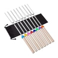 thumbnail image 2 of Toystoory 8 unids/set de tenedores para barbacoa, mango de madera, palitos estirables para barbacoa, acero inoxidable en forma de U, pinchos para cocinar a Herramientas y accesorios para hornear Toystoory HA004807-00B, 2 of 6